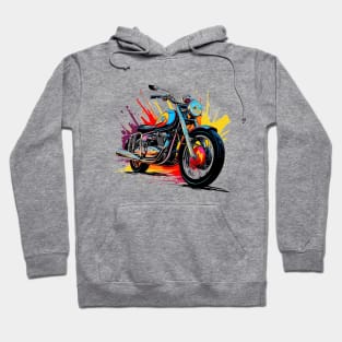 motorcycle with pop art style Hoodie